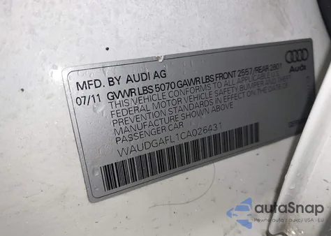 2012 Audi S4 3.0 Premium Plus из США, поврежденный, VIN WAUDGAFL1CA026431